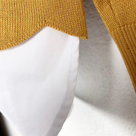 CABLE & GAUGE | Scallop Trim Faux Layer Sweater Shirt Top - Picture 6 of 8